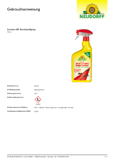 Loxiran Myr Effekt PumpSpray Gebrauchsanweisung