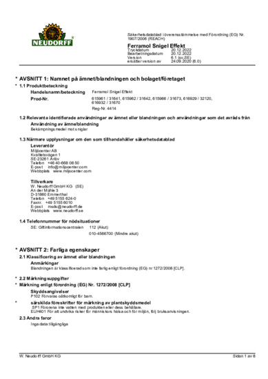 Sicherheitsdatenblatt 2022-12 sv-SE