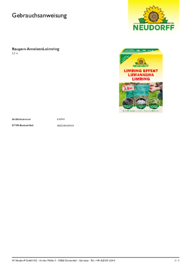 Limring Effekt Gebrauchsanweisung