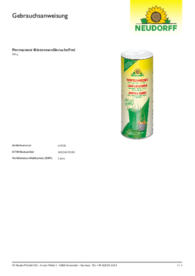 SoptunneDeo Gebrauchsanweisung