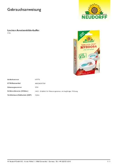 Spinosad Myr Effekt Myrdosa Gebrauchsanweisung