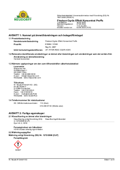 Finalsan Ogräs Effekt Sicherheitsdatenblatt 2025-05 sv-SE