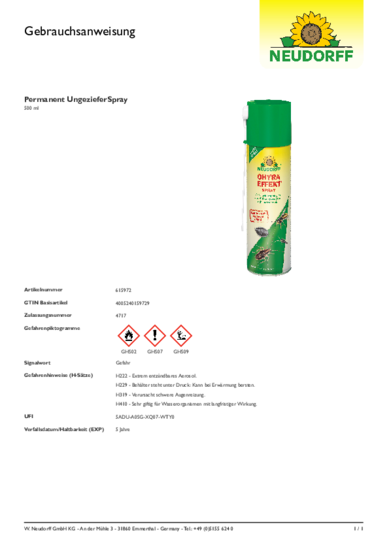 Ohyra Effekt Spray Gebrauchsanweisung