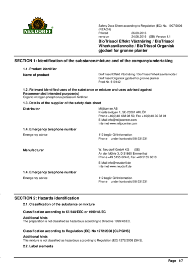 BioTrissol Effekt Växtnäring