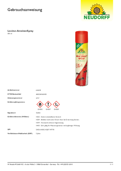 Loxiran Myr Effekt Spray Gebrauchsanweisung